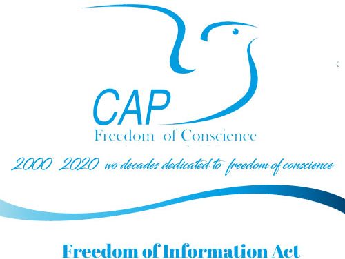Rapport de CAP Liberté de Conscience sur la Loi n° 2001-504 du 12 juin 2001 tendant à renforcer la prévention et la répression des mouvements sectaires portant atteinte aux droits de l’homme et aux libertés fondamentales