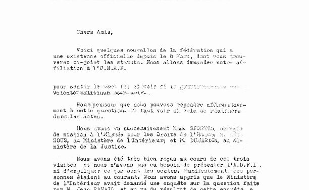 Deprogramming : la lettre confidentielle de l’UNADFI aux présidents des ADFI